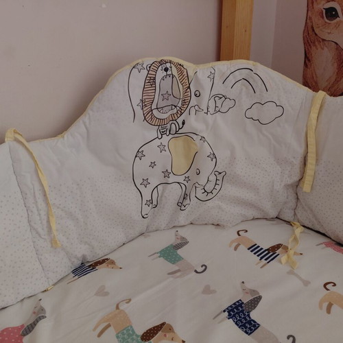 Wild Thing Nef Nef Double-Sided Crib Bumper like new