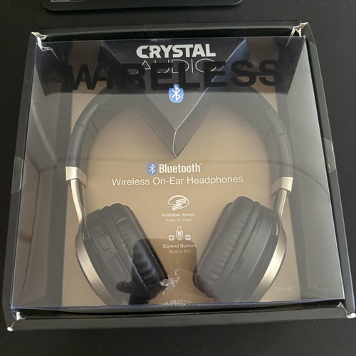 Crystal Audio BT-01-KG Wireless On-Ear Headphones like new