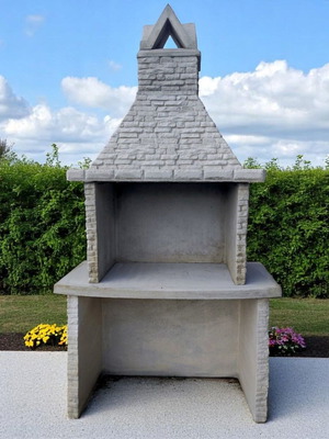Aurelia Concrete Garden Barbecue Unpainted, New