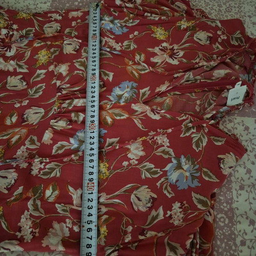 Long floral asymmetric dress, XXL