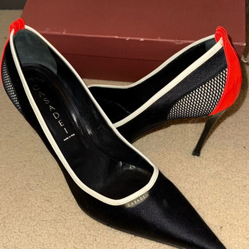 Casadei heels like new, size 39.5, black and red