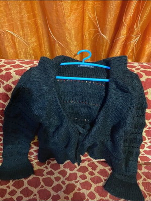 Knitted cardigan used, size S, black