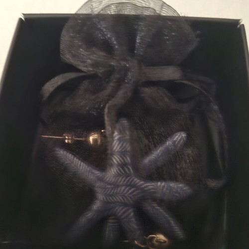 Tortora Studio blue starfish earrings, handmade