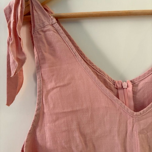 Linen salopette shorts new pink, size S