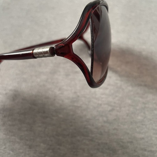Christian Dior Vintage Oversized Sunglasses used, burgundy optyl 1970s/1980s