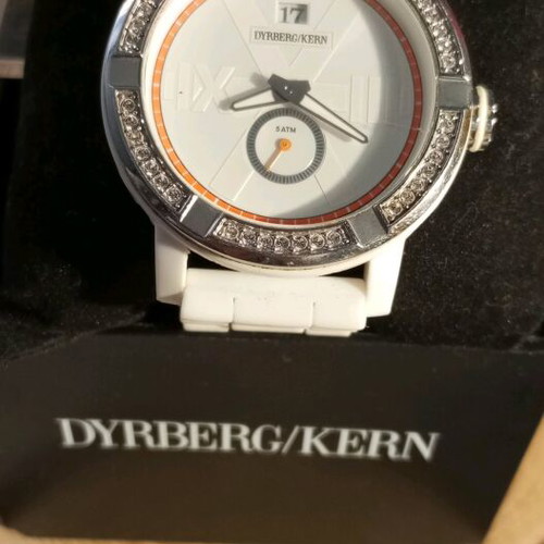 Dyrberg Kern quartz watch like new with crystals and rubber strap