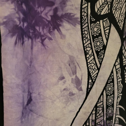 Tablecloth used, decorative elephant print fabric