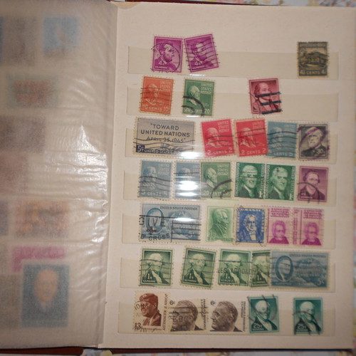 Stamp album old, Greek and foreign stamps