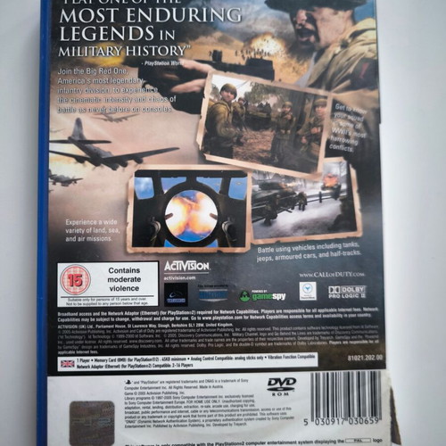 Call of Duty 2 Big Red One PS2 game used