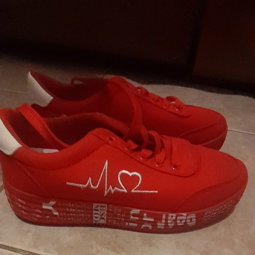 Shein women's sneakers used, size 39, red