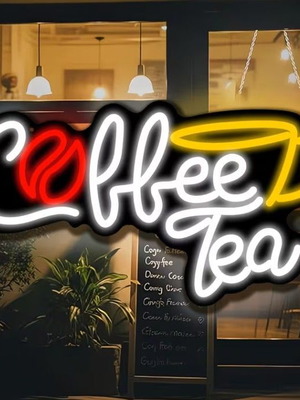 USB neon sign Coffee & Tea LED new, 36.64 × 20.5 cm