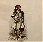  Έλληνας Καπετάνιος Καραβοκυρης της περιόδου της Ελληνικής Επανάστασης 1821 χαλκογραφια