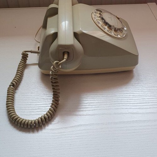 Siemens vintage rotary dial landline phone used, 1970s design
