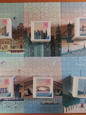 Σετ παζλ Ravensburger 6x99 Cities από Katinka Reinke