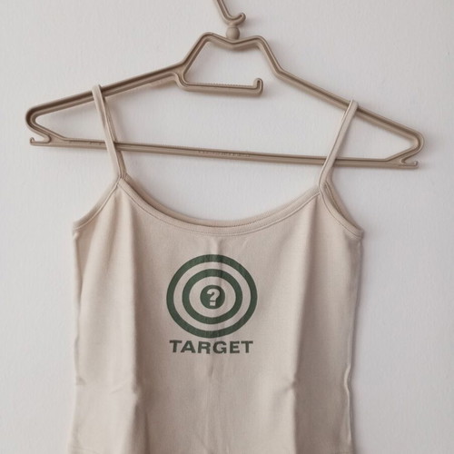 Beige Crop Top with "TARGET" Print like new