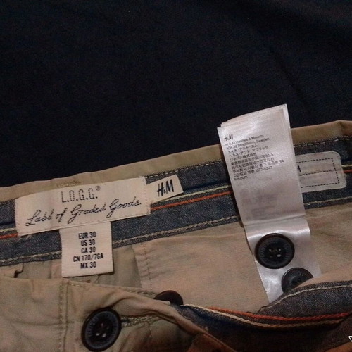 H&M men's beige summer pants size M like new slim fit