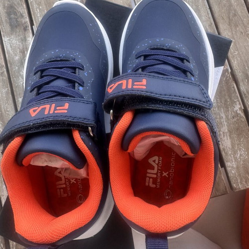 Fila Memory Fast 6 V Nanobionic Kids Athletic Shoes New Blue Orange