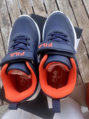 Fila Memory Fast 6 V Nanobionic Kids Athletic Shoes New Blue Orange