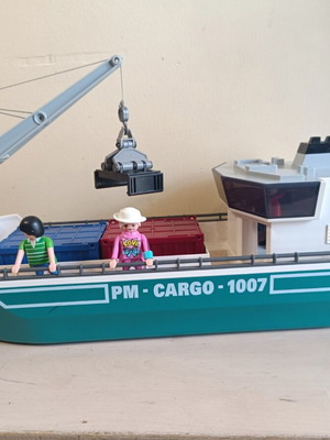 Playmobil Cargo Ship used, floats on water