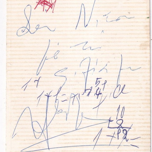 Andreas Barkoulis authentic autograph used on photo 7.5x10.5 cm