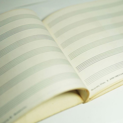 Music notebook used from the 1980s