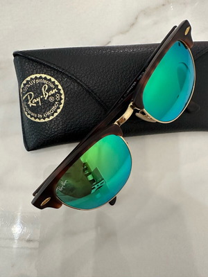 Ray Ban γυαλιά ηλίου μεταχειρισμένα, καθρέφτης πράσινος, σκελετός καφέ ταρταρούγα