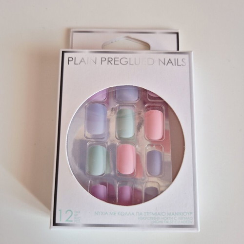 Artificial nails set multicolor matte for manicure new