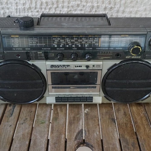 Sharp GF 6565-E portable radio cassette player used