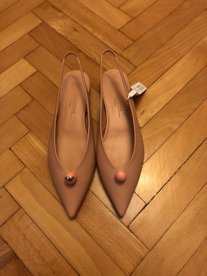 Балеринки Max Mara Weekend Ecuador нови, розови с лого