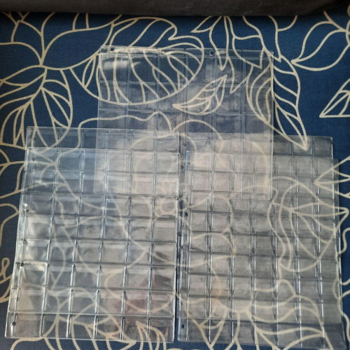 Empty coin storage pages, pack of 5, various sizes