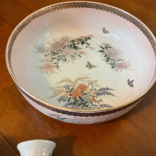 Japanese porcelain set 6 pcs St Michael Kyoto design in almost like new condition