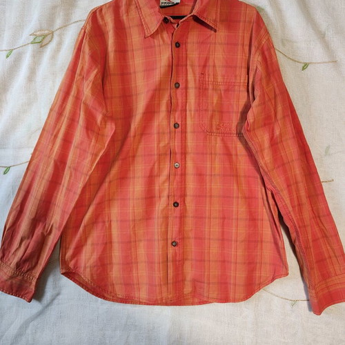 O'Neill men's shirt size L checked orange like new