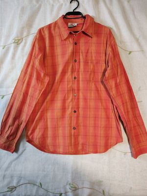 O'Neill men's shirt size L checked orange like new