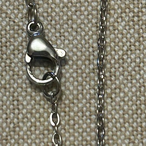 Necklace with hearts new silver steel with chain