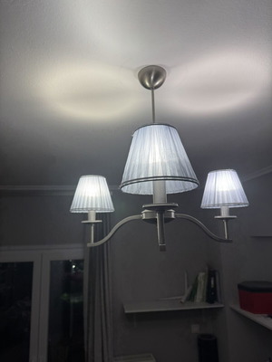 Ceiling pendant light with 2 wall sconces set