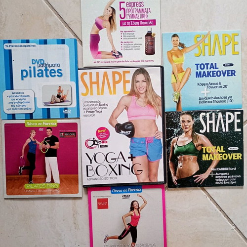 DVD set of 7 used fitness workout programs