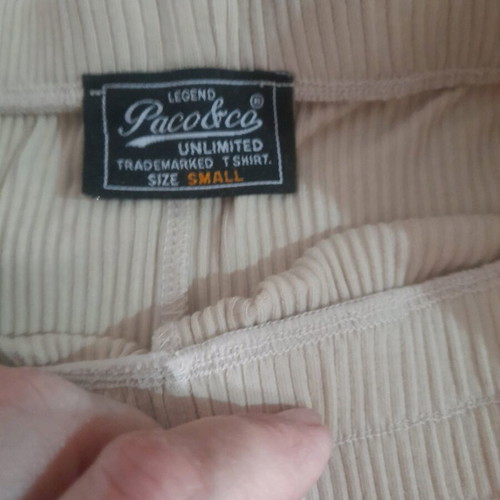 Ribbed teen girl pants like new, beige, size S