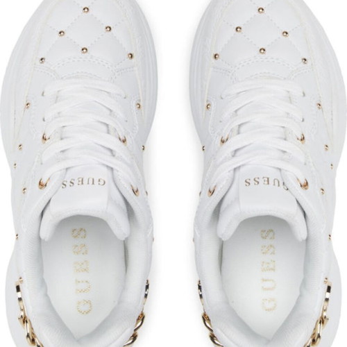 Guess Jency women's chunky sneakers white with gold details like new