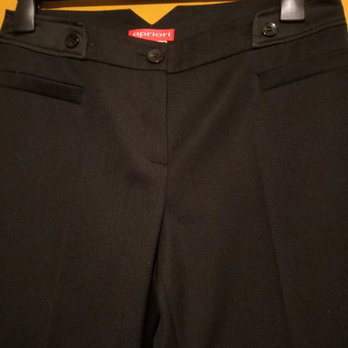 Apriori black high-waisted pants with straight legs new, size GB/12