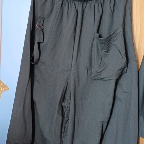 Blouse and pants set like new, grey, 100% cotton