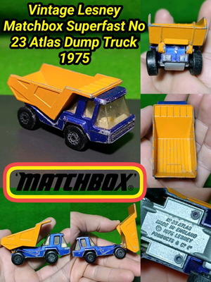 Vintage Lesney Matchbox Superfast No 23 Atlas φορτηγό οικοδομή μεταχειρισμένο