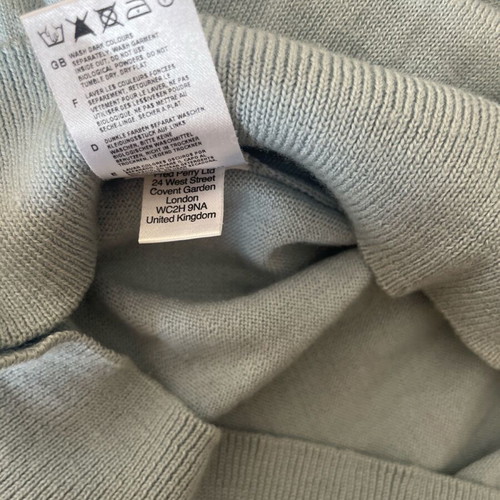 Fred Perry thin sweater used, turquoise, size S