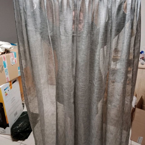 Gray short curtains like new, set of 4 pieces