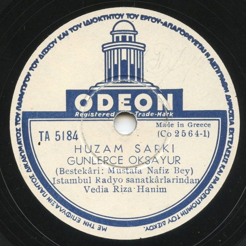 78 rpm record used, Turkish songs, Greek made