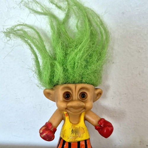 Efxoulis boxer figure used, green hair and boxing gloves