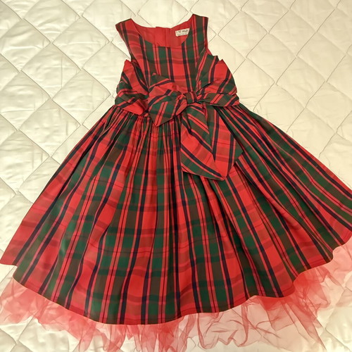 Next dress 4-5 years like new, red and green, 110 cm