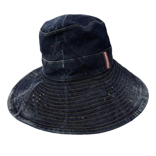 Dsquared2 blue denim hat size S like new
