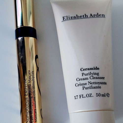 Μάσκαρα Estée Lauder μεταχειρισμένη με δώρο κρέμα καθαρισμού Elizabeth Arden καινούργια 50ml