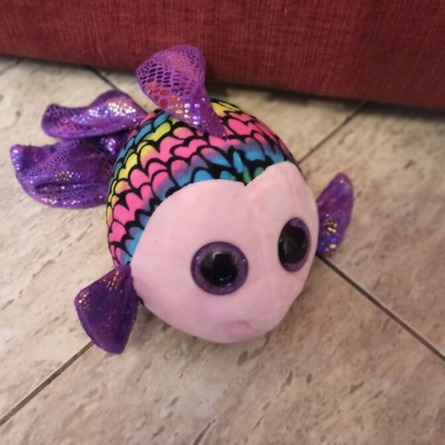 Plush large fish like new with shiny eyes