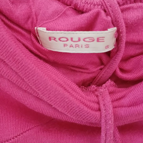 Makó strapless dress used, midi, pink, size small, Rouge Paris